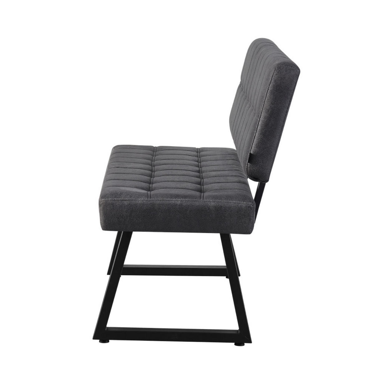 SITZBANK SIGFRID - Anthrazit, Textil/Metall (140/88/58cm) - B&D Home