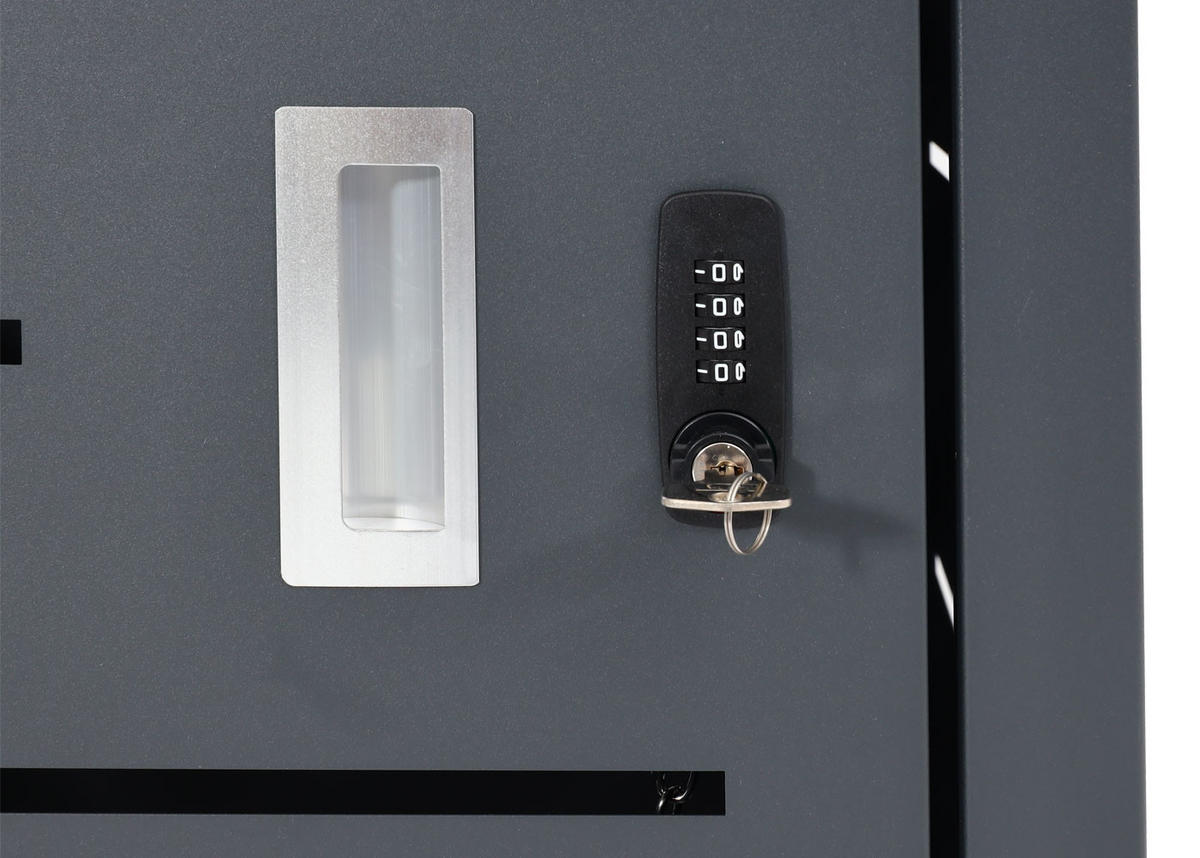 MÜLLTONNENVERKLEIDUNG H40B rechteckig Anthrazit - Anthrazit, Metall (60/110/62cm) - Jamb
