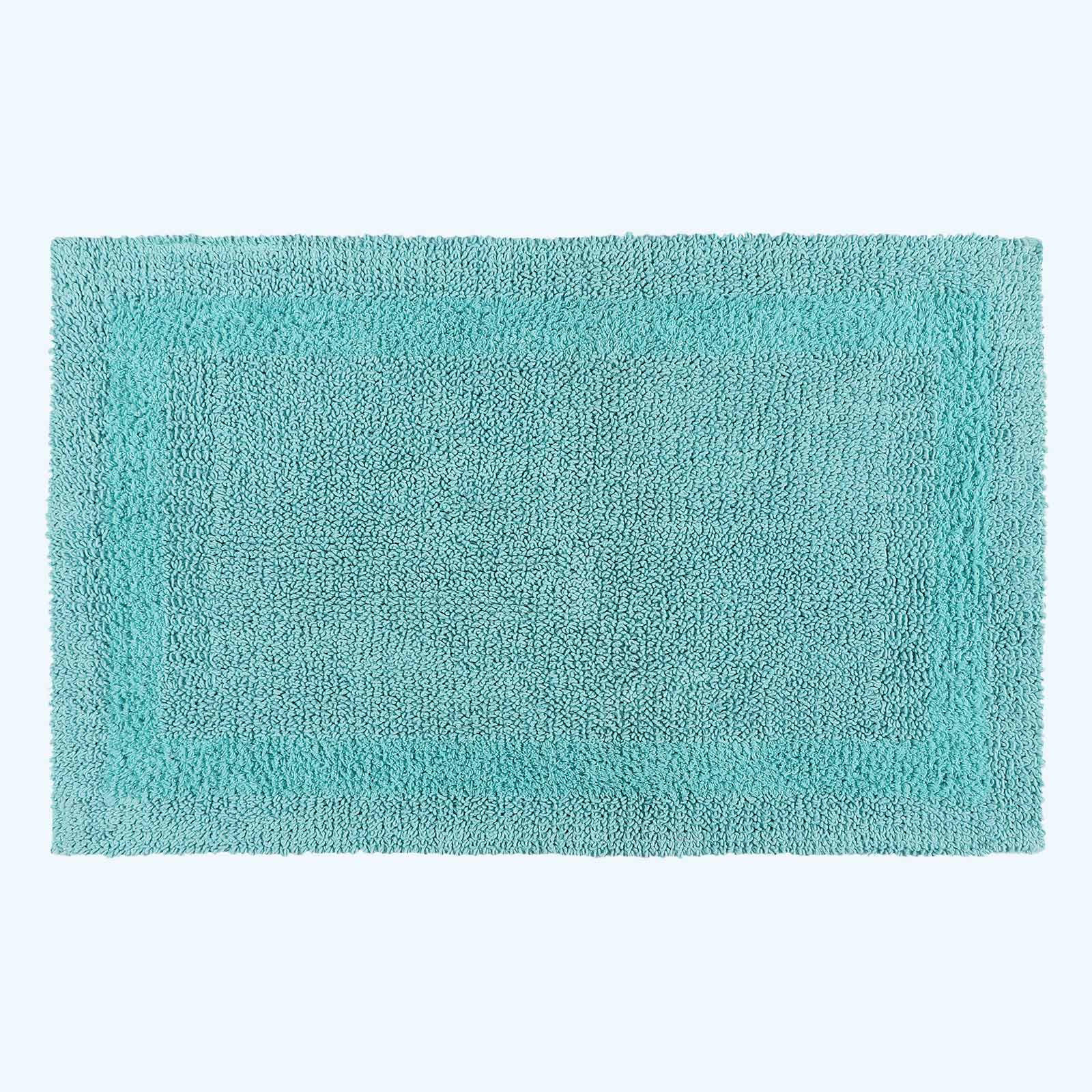 BADEMATTE 70/120 cm, 100% Baumwolle, wendbar - Hellblau, Textil (70/120cm) - Homescapes