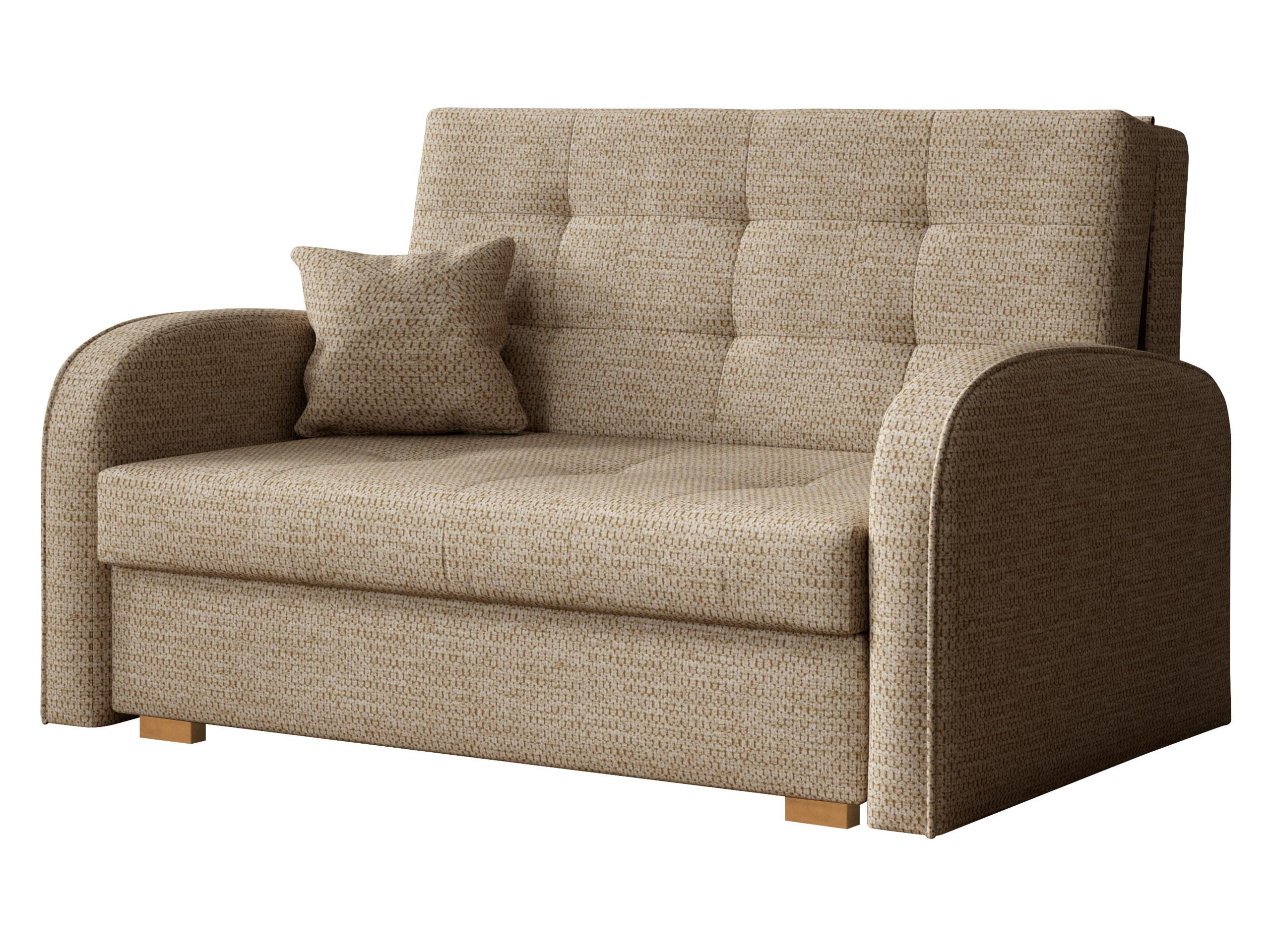 SCHLAFSOFA Viva Gold II - Hellbraun/Braun, Holz/Textil (133/85/98cm) - MIRJAN24