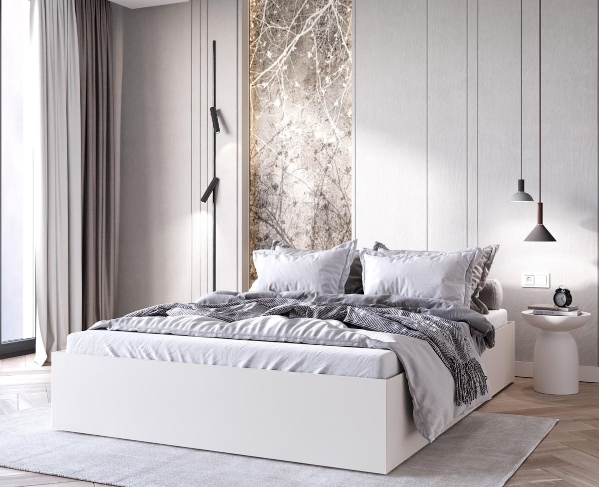 BETT Weiß MOND Mit Matratze 120x200 cm - Weiß, Textil (120/200cm) - Sepro Meble