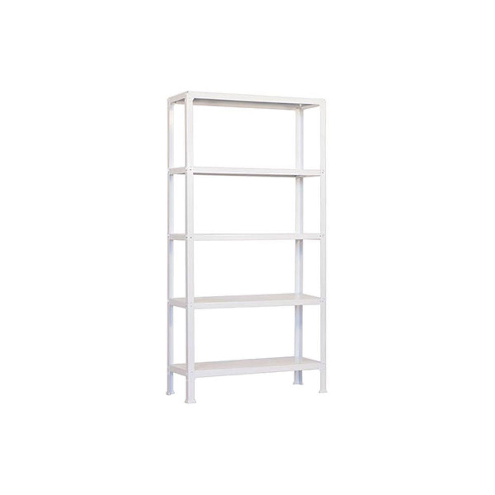 WOHNREGAL LIVING KOALA METAL mit 5 Fachböden | HxBxT 180x100x30cm | Fachlast 150kg | Weiß/Weiß - Weiß, Metall (100/180/30cm) - PROREGAL
