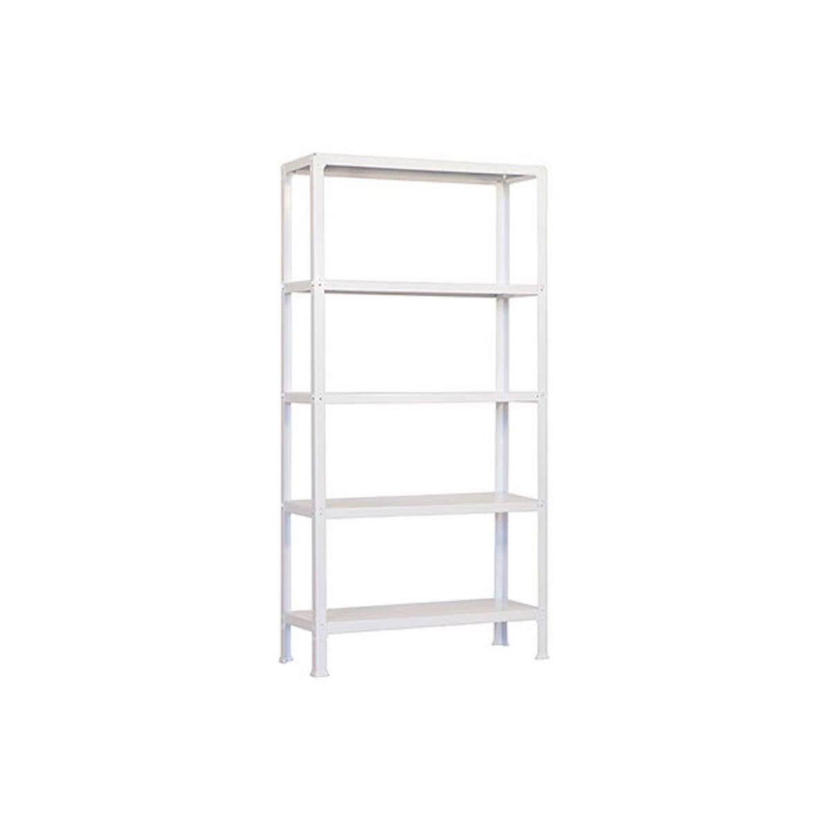 WOHNREGAL LIVING KOALA METAL mit 5 Fachböden | HxBxT 180x80x30cm | Fachlast 150kg | Weiß/Weiß - Weiß, Metall (80/180/30cm) - PROREGAL