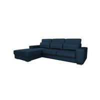 ECKSOFA Nevio In Scala - Dunkelblau, Holzwerkstoff/Textil (312/202cm) - Fun Möbel