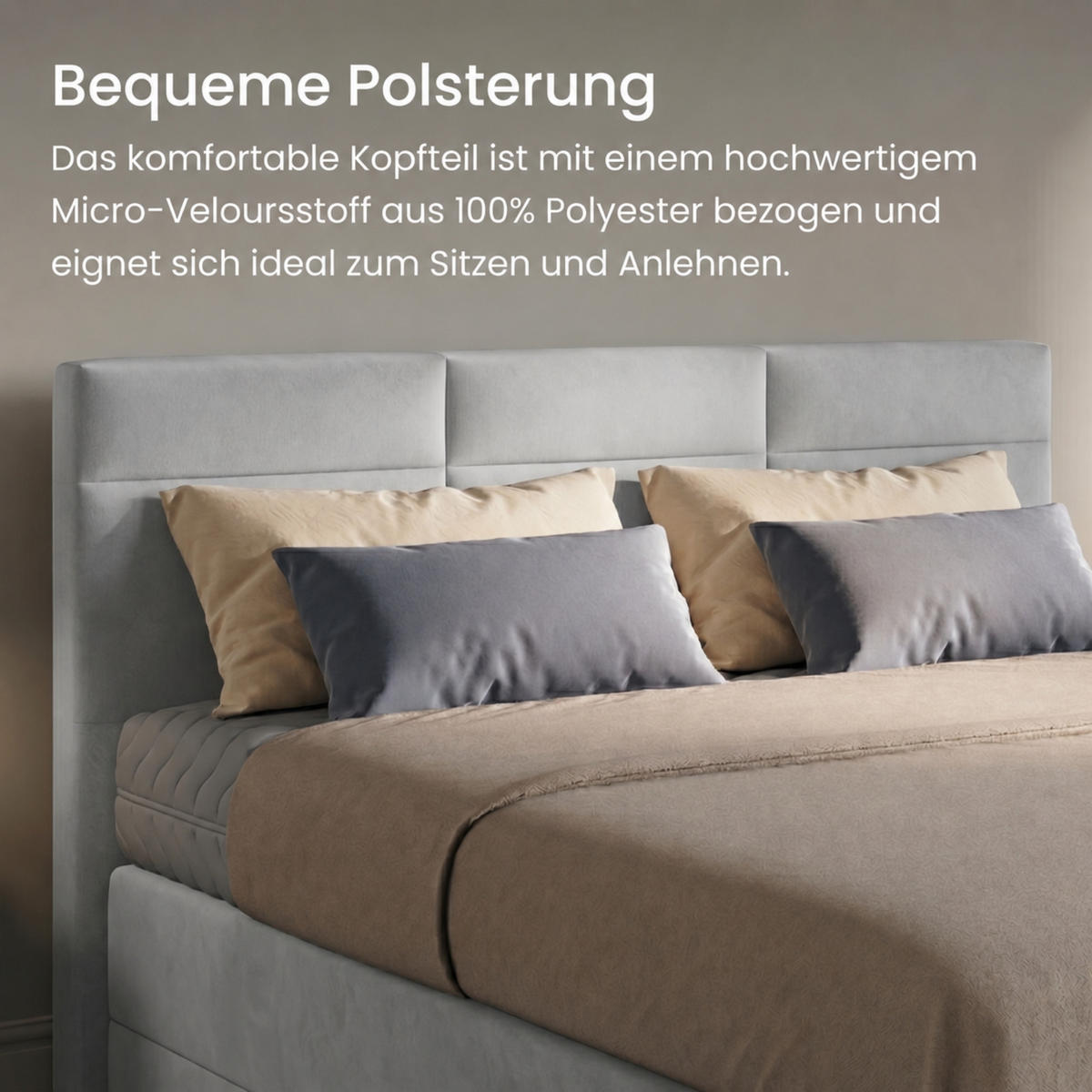 BOXBETT H3 Matratze 160x200 cm Grau - Grau, Textil (160/200cm) - Home Collective