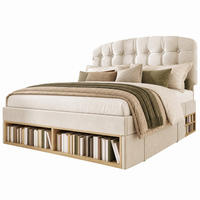 POLSTERBETT 140/200 mit Schubladen, Stauraum und höhenverstellbarem Kopfteil in Beige - Beige, Holzwerkstoff/Textil (140/200cm) - EVRYAE