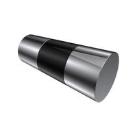 ENDSTÜCKE FÜR GARDINENSTANGEN 20 mm Ø, Tanara Chrom/Schwarz, Packung 2 Stück - Chromfarben/Schwarz, Metall (6.5/3.2/3.2cm) - INTERDECO