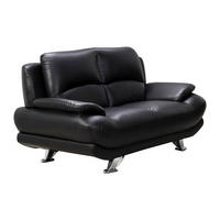 SOFA ohne Schlafmöglichkeit - -Sitzer - Kunstleder - Schwarz - - Schwarz, Leder (150/89/91cm) - Vente-Unique