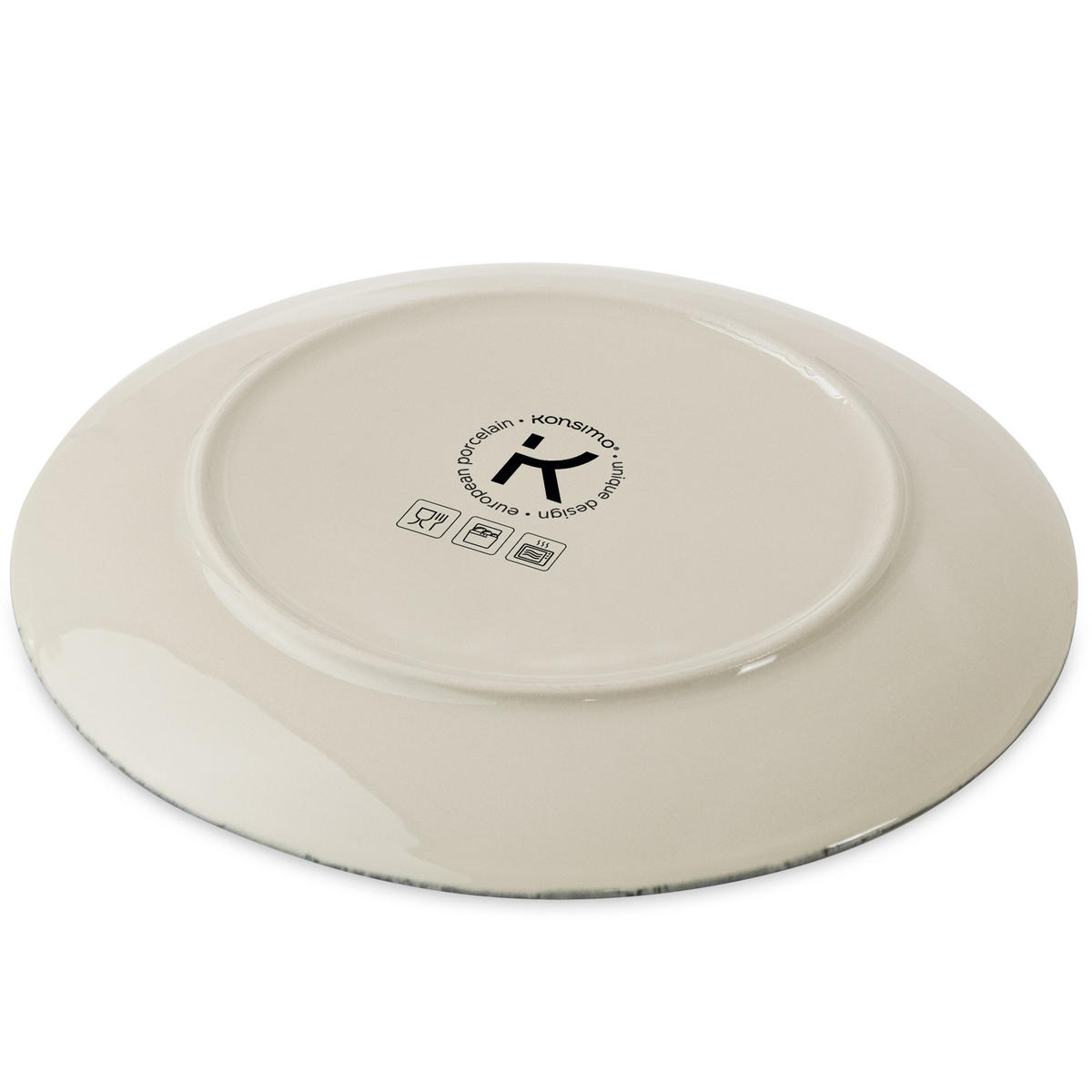 TAFELSERVICE FINGO 6 Personen 18-tlg Hartporzellan - Creme, Keramik (27.5/2/27.5cm) - KONSIMO®