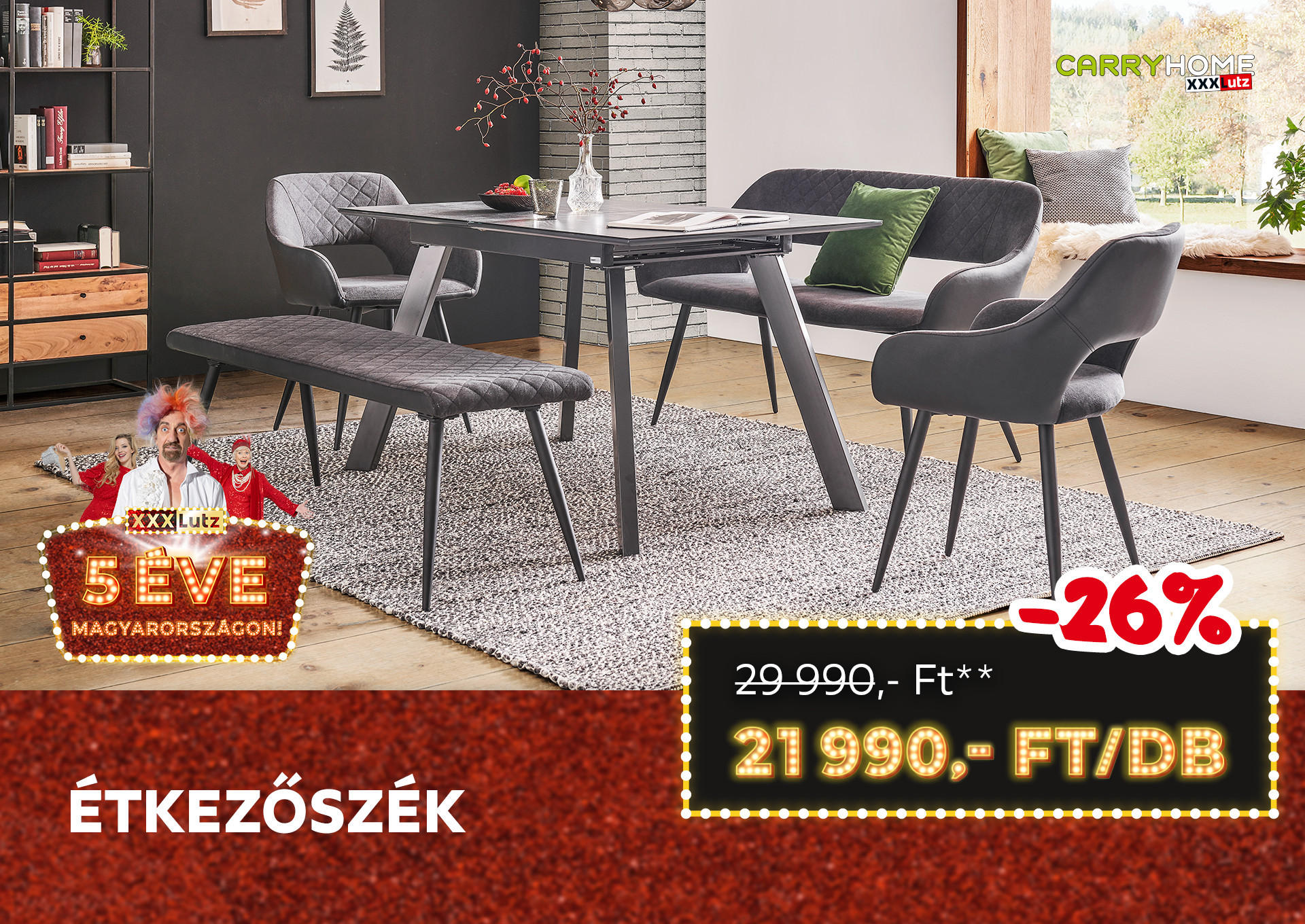 ÉTKEZŐSZÉK Kiemelt termék 29990 Ft.- helyett 21990 Ft.-