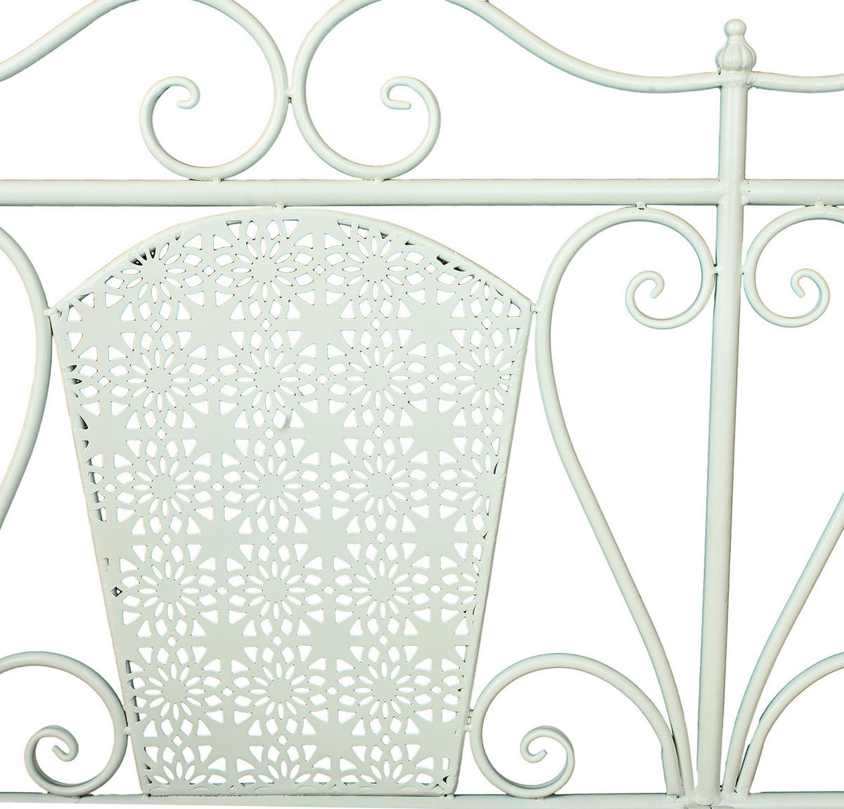 GARTENBANK Sigurd Terrassenbank - Weiß, Metall (120/95/48cm) - DELUKE