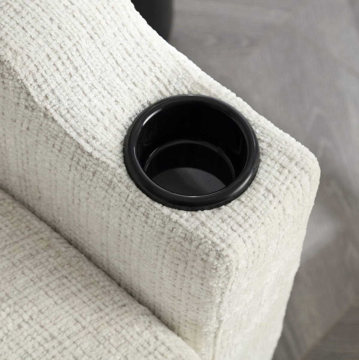 SOFA 4-Sitzer mit Hocker und Stauraum 196,5 x 75 x 77 cm Beige - Beige, Kunststoff (196.5/77/75cm) - Meubliv