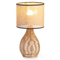 NACHTTISCHLAMPE Wiener Geflecht Ø 20 cm - Braun, Papier (20/20/39cm) - Giftdecor