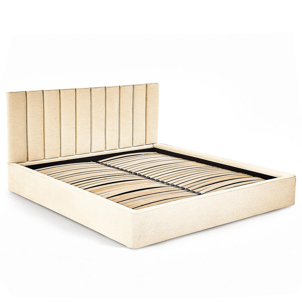 POLSTERBETT - Creme, Textil (180/200cm) - home24