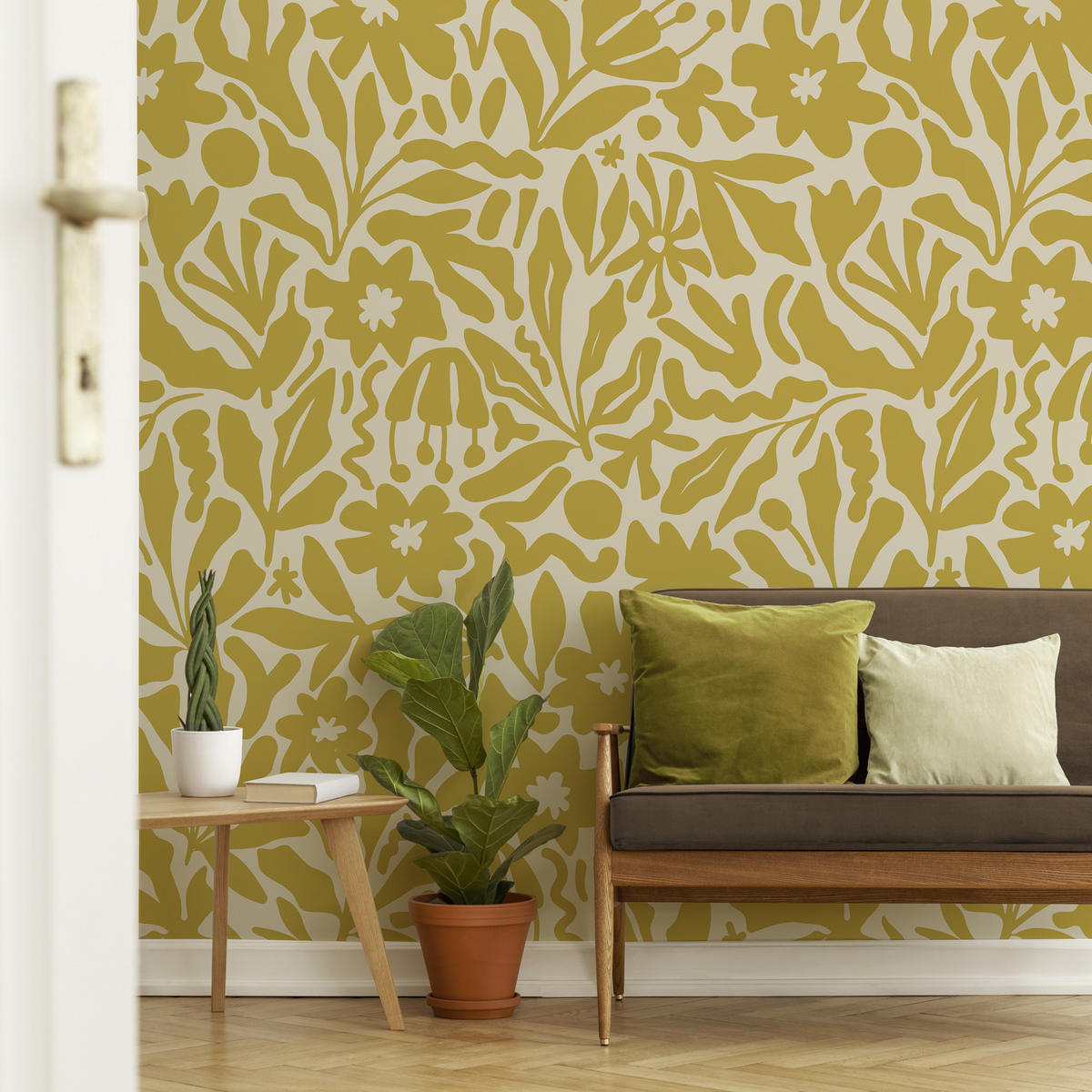 FOTOTAPETE Joy - Gelb, Papier/Kunststoff (300/0.1cm) - Art for the Home