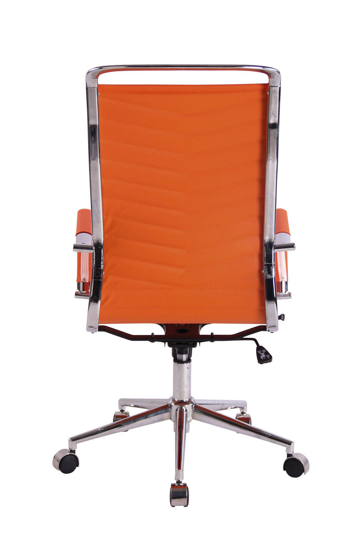 BÜROSTUHL Battle, Kunstleder Orange - Orange, Textil/Metall (57/120/65cm) - TPFLiving