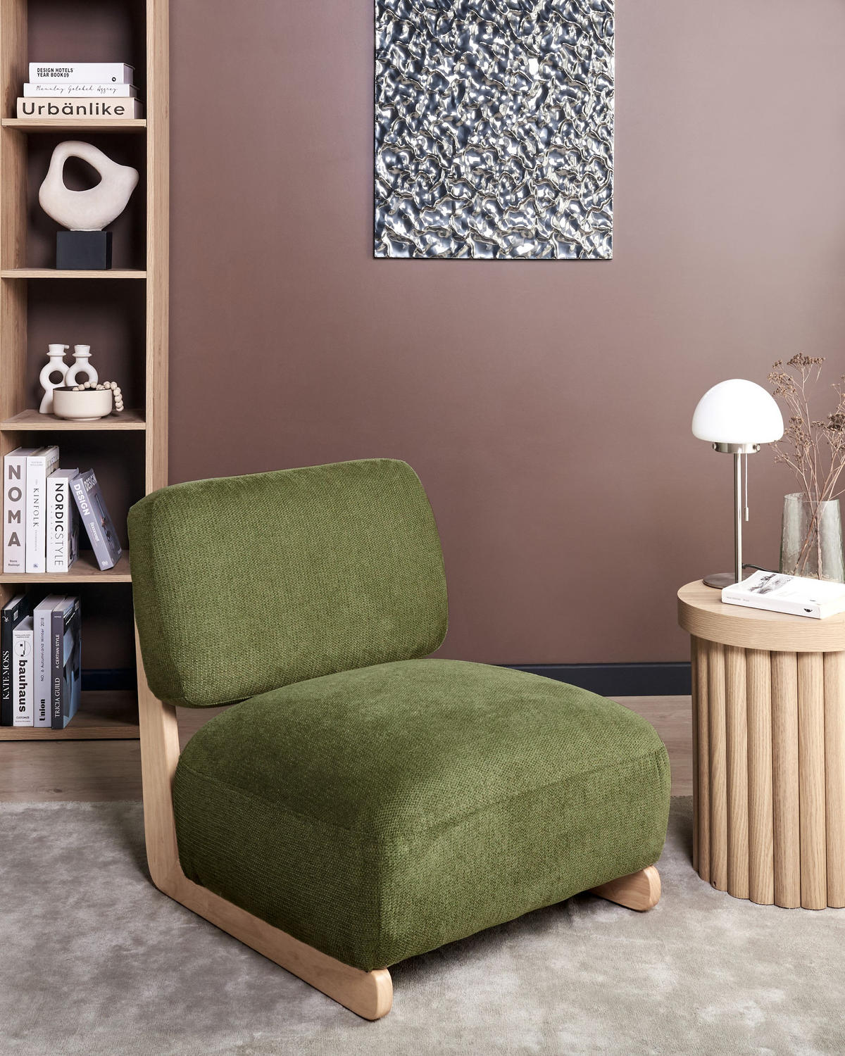 SESSEL Stoff Grün Kokkola - Grün, Textil (66/71/79cm) - Beliani