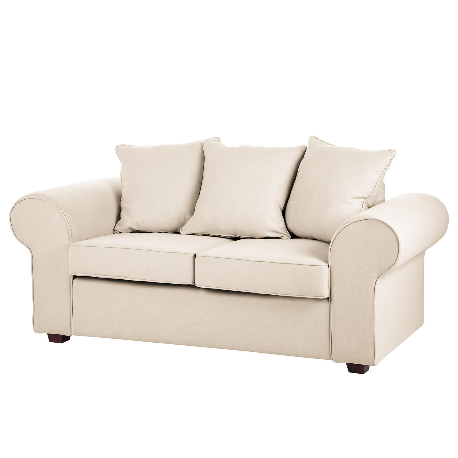 SOFA - Webstoff - Beige, Textil (187/84/90cm) - home24