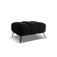 POUF Samt Stoff Schwarz - Schwarz, Textil/Metall (78/41/60cm) - Makamii