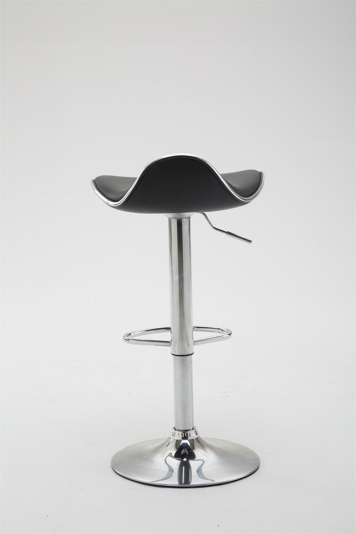 BARHOCKER Shangrila, Gestell Metall in Chromoptik, Kunstleder schwarz, - Chromfarben/Schwarz, Kunststoff/Textil (45/91/45cm) - TPFLiving