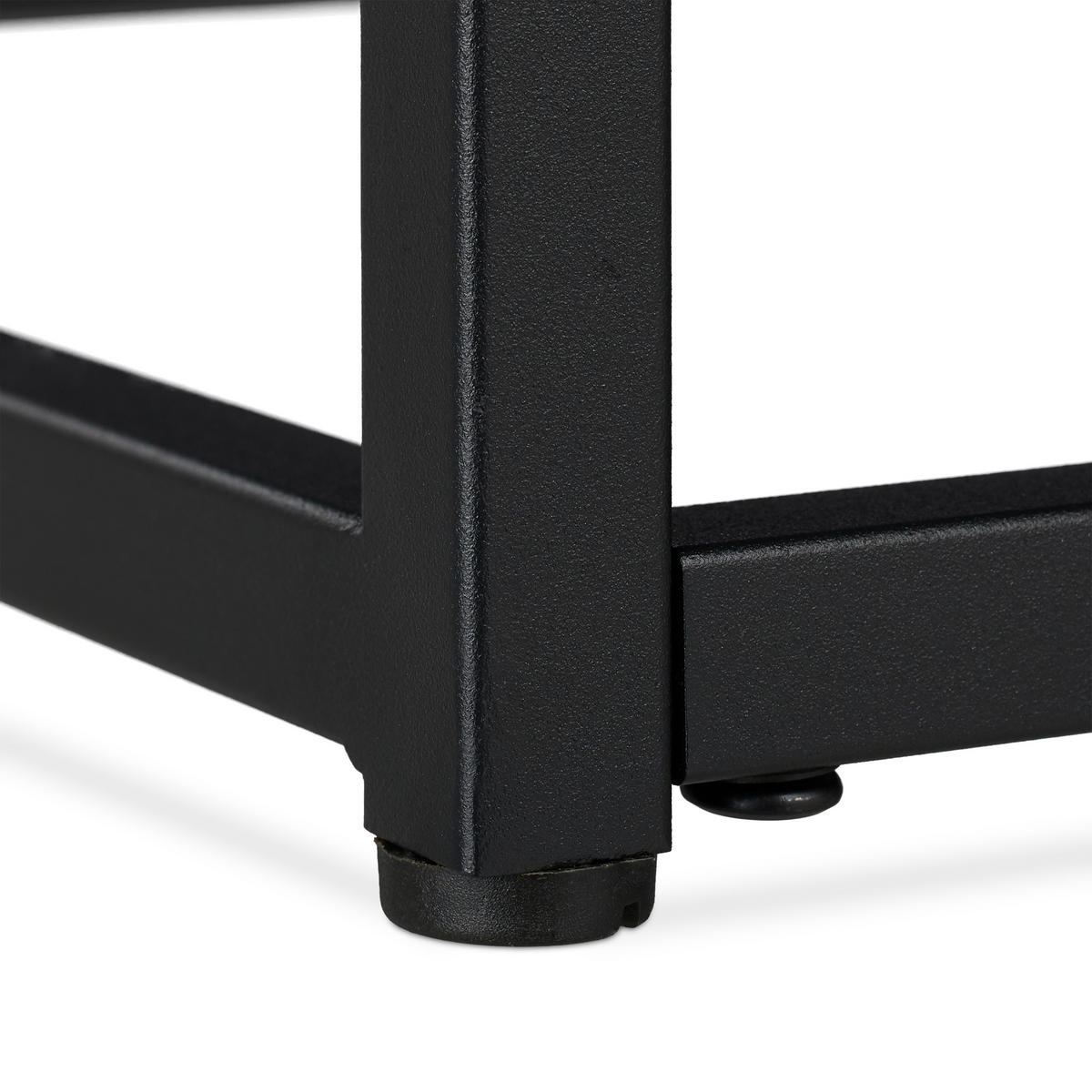 COUCHTISCH - Schwarz, Glas/Holzwerkstoff (50/90/42cm) - Relaxdays
