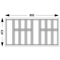 BESTECKEINSATZ 89x47x5 cm Classico 100 für ArciTech Zarge von Hettich - Grau, Kunststoff (89.2/5.1/47.3cm)