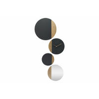 WANDUHR Design Schwarz 55/134 cm - Schwarz, Glas/Holzwerkstoff (54.7/133.9/1cm) - ONZENO