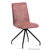 ESSZIMMERSTUHL (4er-Set) Desiri 47x92x60 Schwarz/Rosewood - Dunkelrosa/Schwarz, Kunststoff (60/92/47cm) - 58aufmkessel