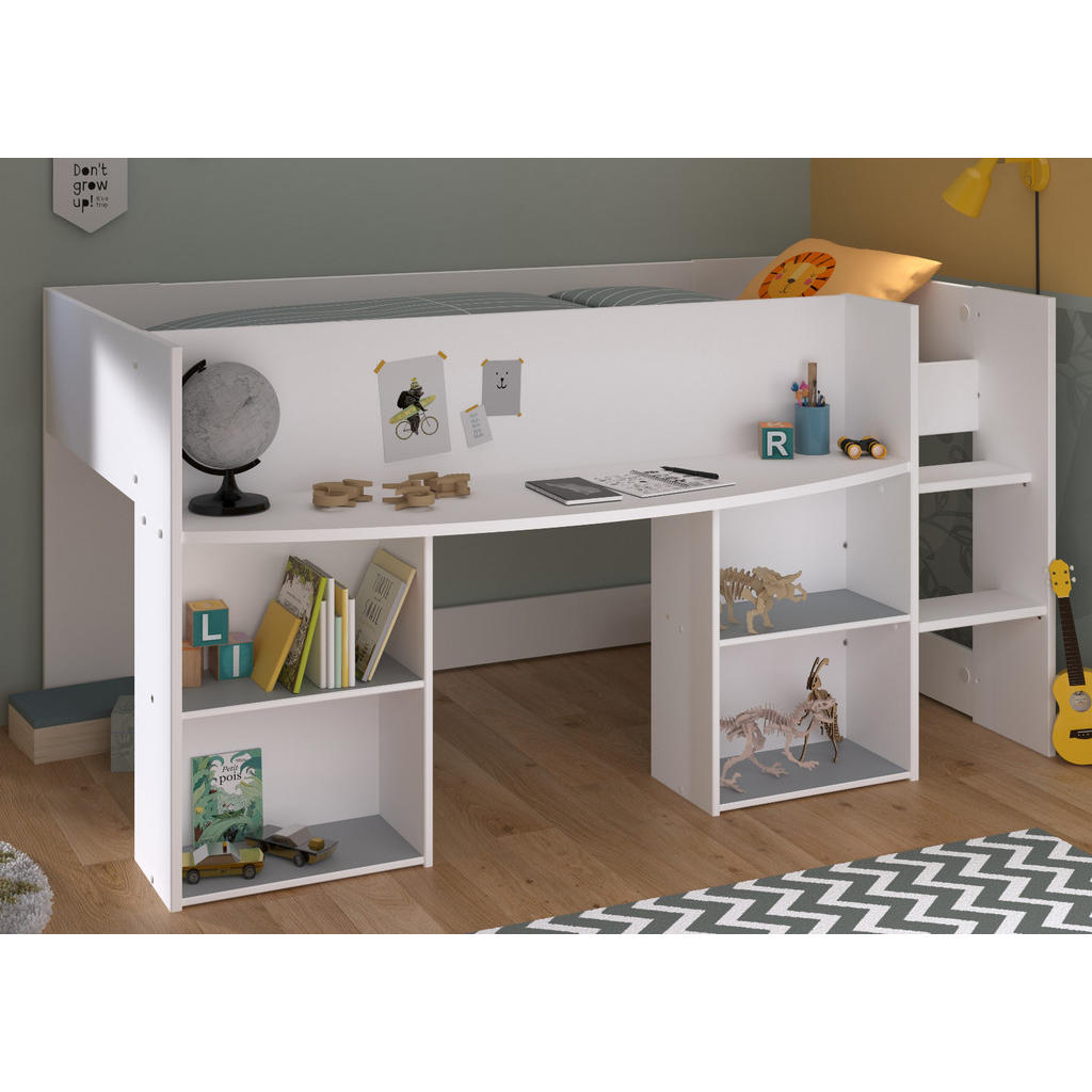 Thumbnail - Parisot Meuble Kinderzimmer, Weiß, Holzwerkstoff, Uni, 2 Fächer, Rechteckig,Rechteckig, 90x104x200 cm, Kinder- & Jugendz...
