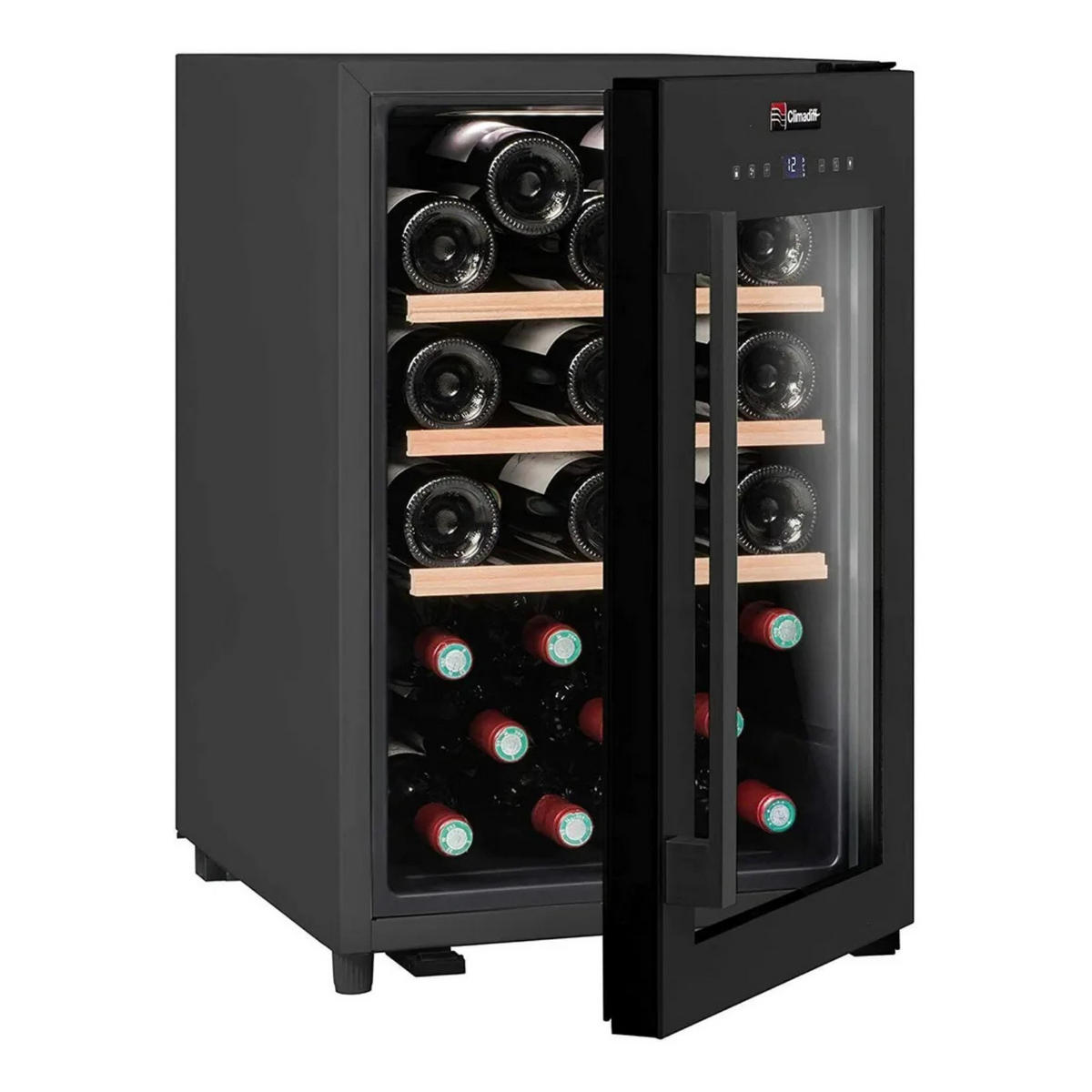 WEINKÜHLSCHRANK CS31 Schwarz 31 Flaschen - Schwarz, Metall (40/62.5/54.5cm) - JUNG