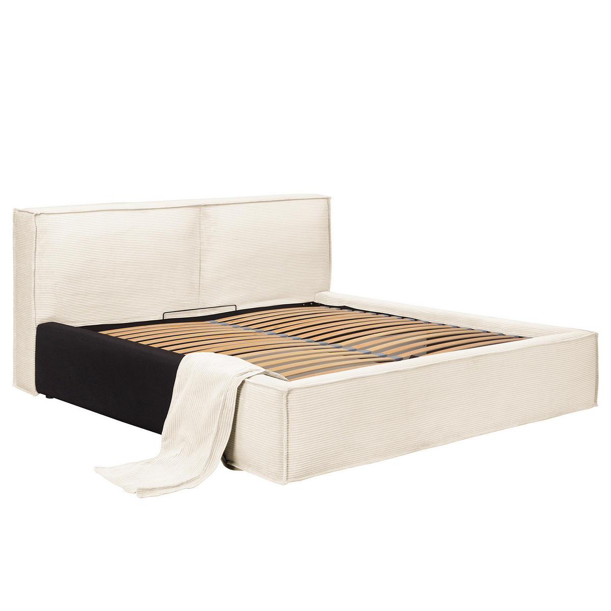 POLSTERBETT - Creme, Textil (220/200cm) - home24