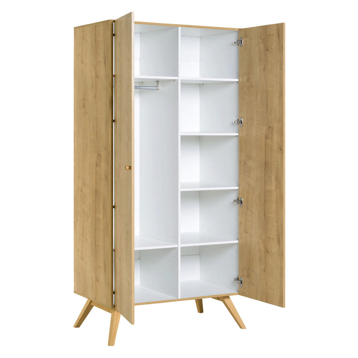 SCHRANK 2 Türen Holz - Braun, Holzwerkstoff (58/207.5/101cm) - Petits-meubles