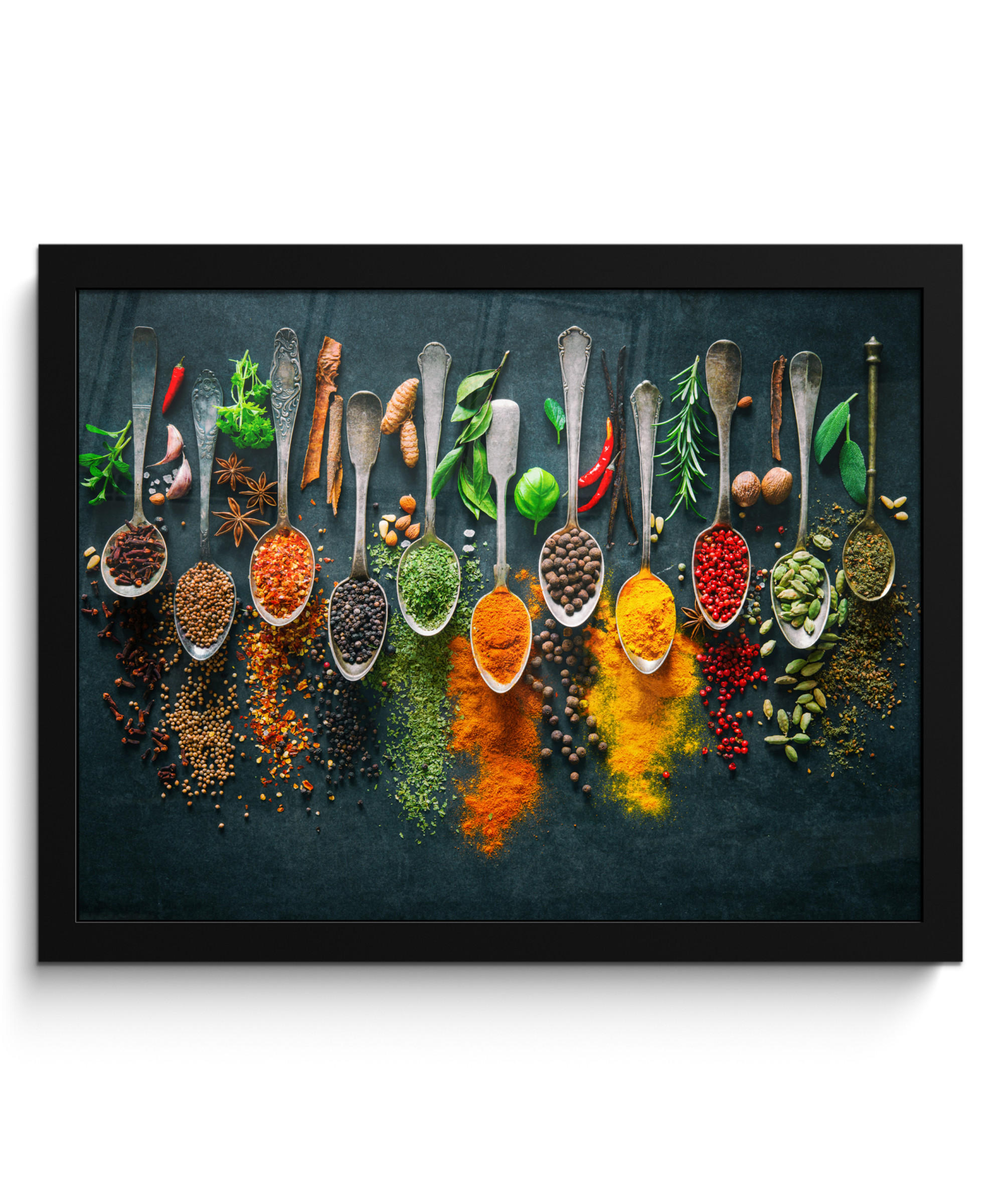 POSTER S OKVIROM Začinsko bilje 40x30 cm - curry žuta, papir (40/30cm) - MuchoWow