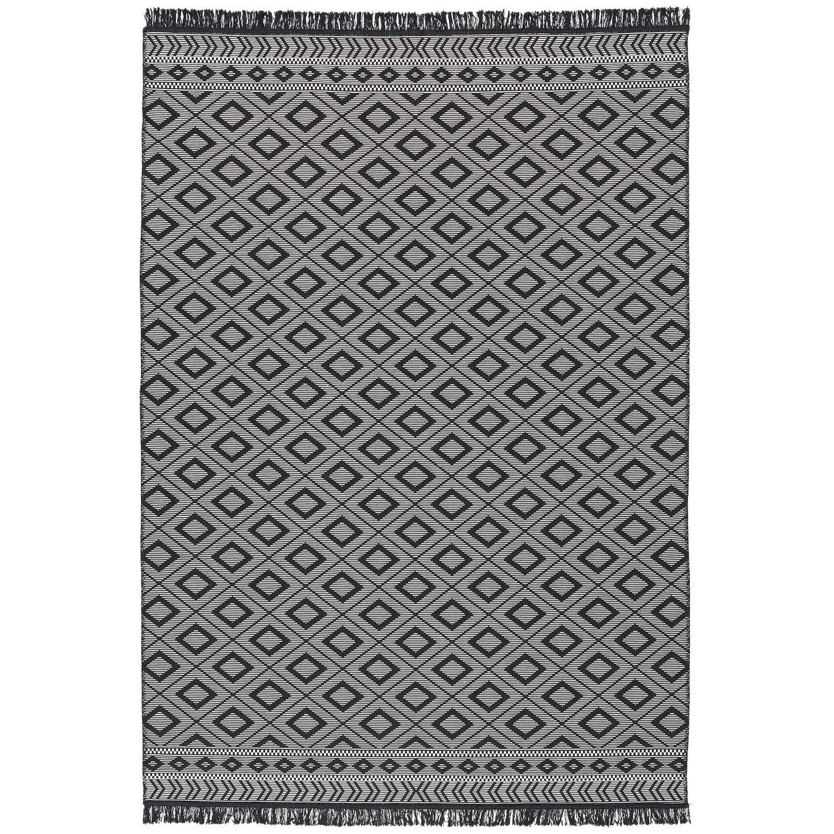 TEPPICH BEIDSEITIG ETHNO KELIM MODERN - Anthrazit, Textil (120/170cm) - Pergamon