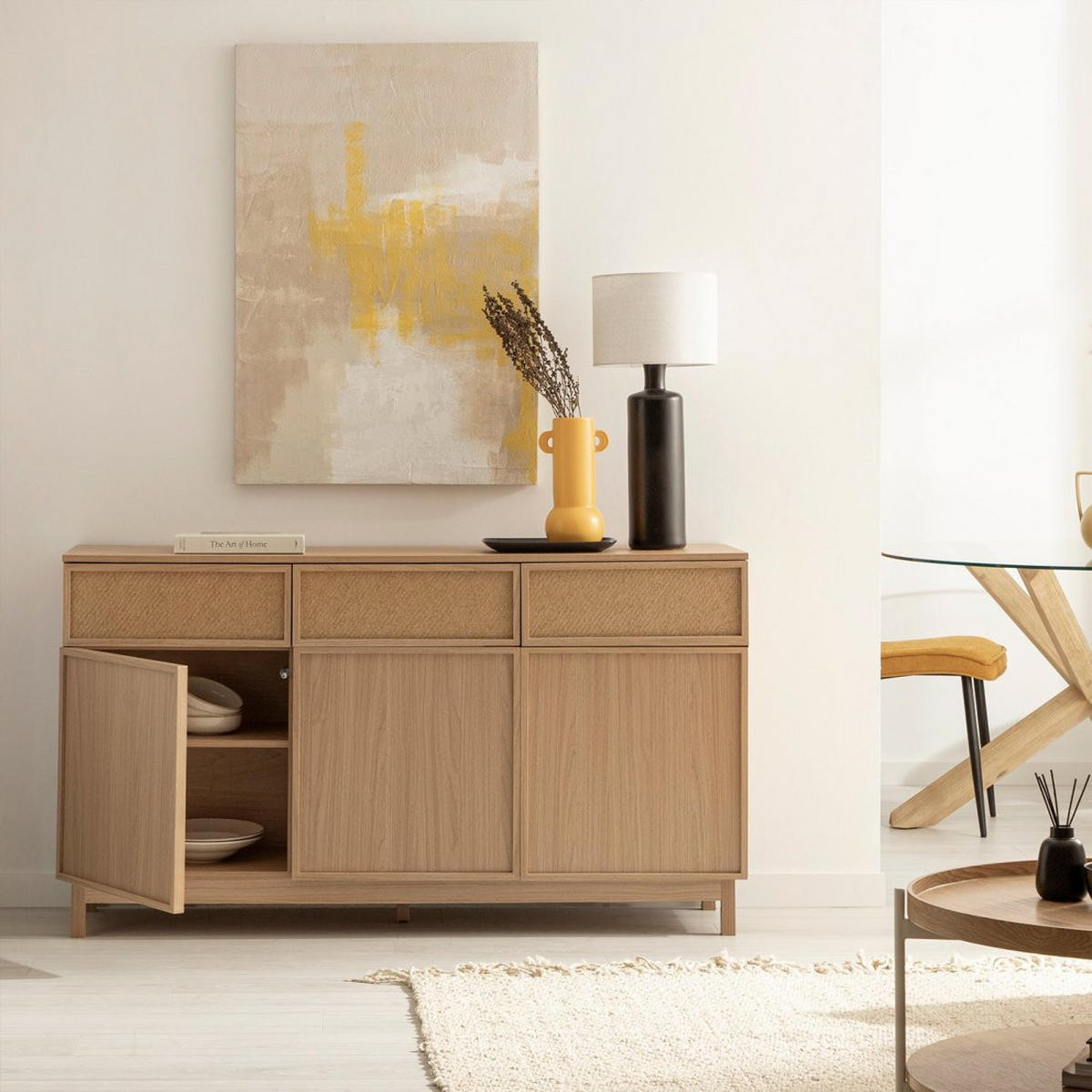 ANRICHTE NIEDRIGE Bora Natürlich 150 cm x 82,5 cm - Naturfarben, Holzwerkstoff (150/82/40cm) - Klast Home