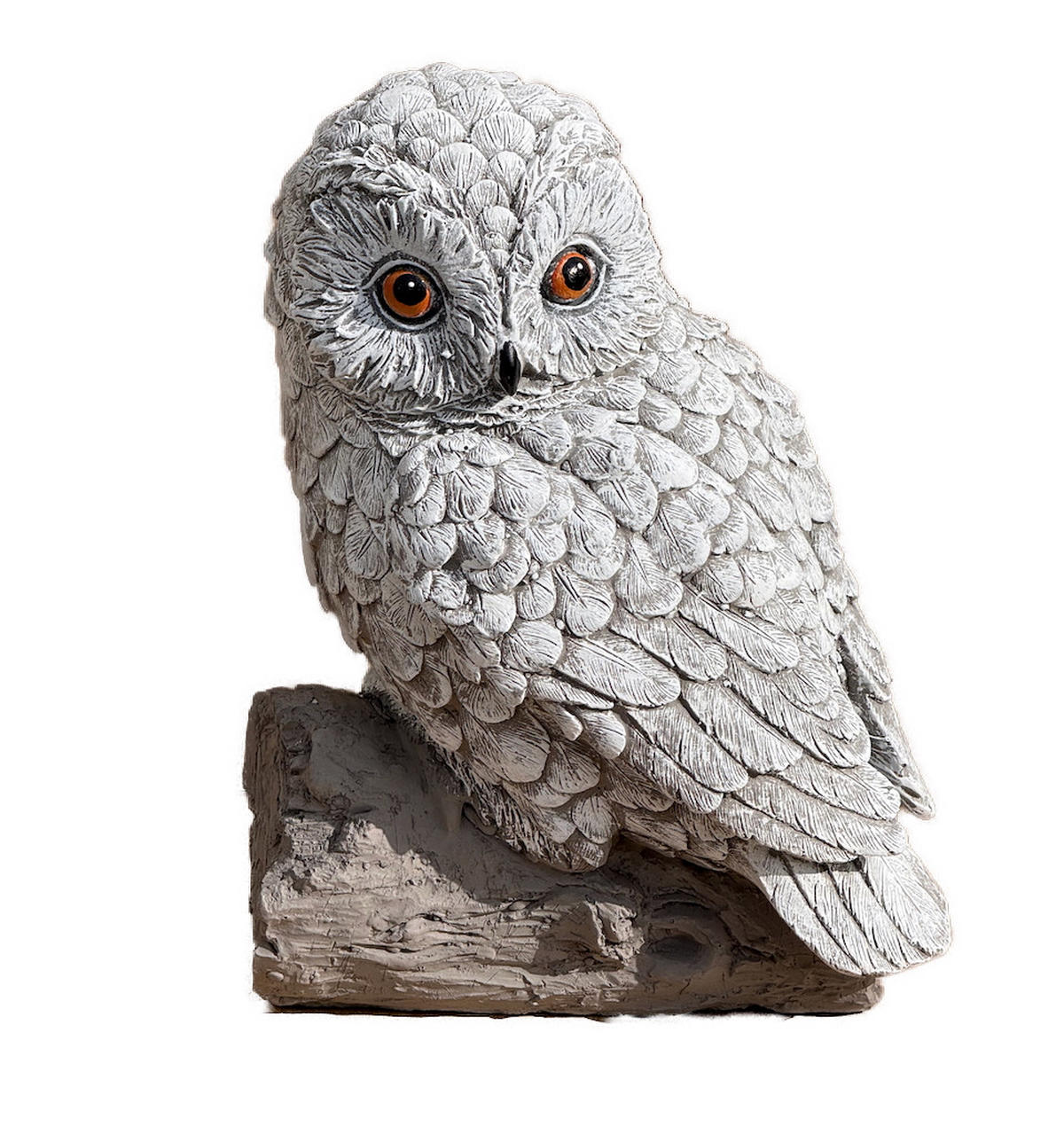 STEINFIGUR Schneeeule Uhu, frostfest, massiv - Grau, Stein (17/24/15cm) - stoneandstyle