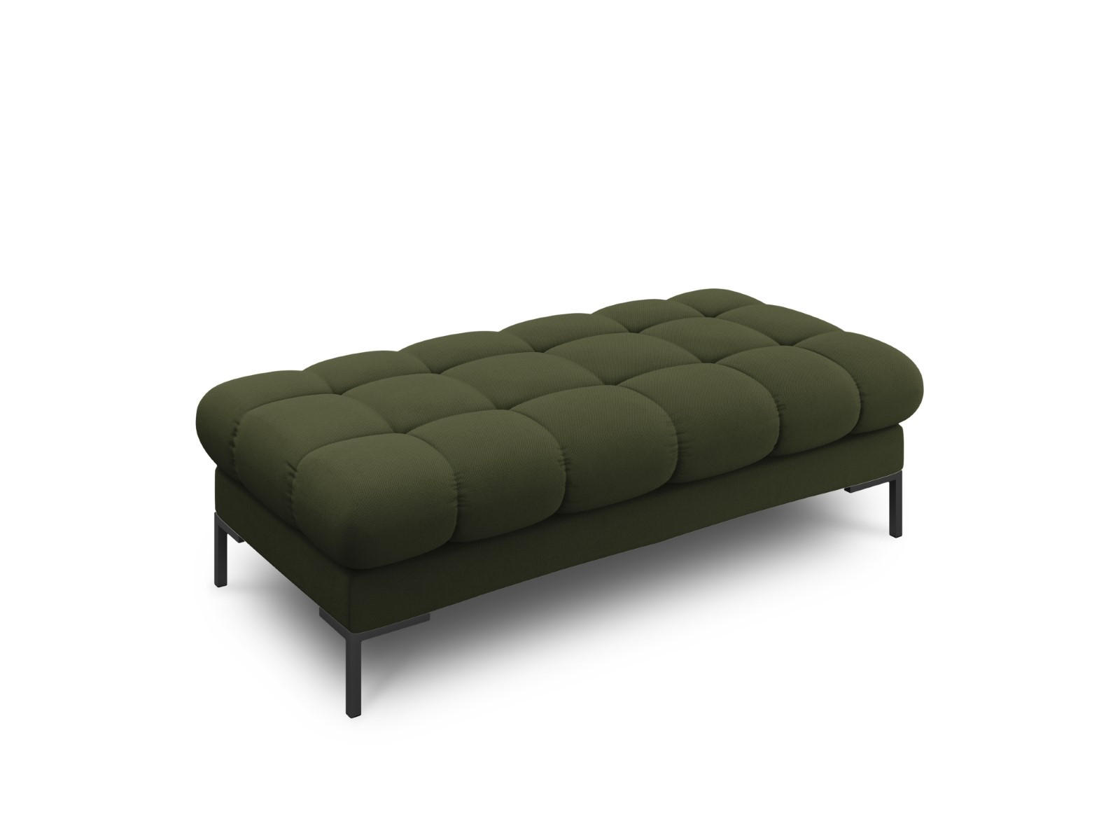 BANK Mamaia aus strukturiertem Stoff grün 2 Sitzplätze - Grün, Textil (133/41/62cm) - Micadoni