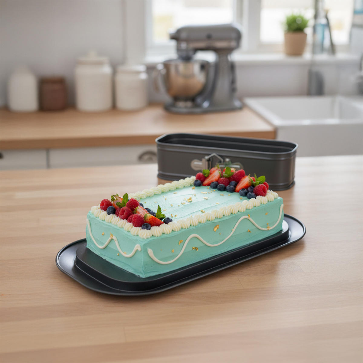 FORMA na pečenie - antracitová, kov (30/8/12cm) - Relaxdays