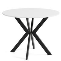TISCH Weiss EWA Ausziehbar - Schwarz/Weiß, Holzwerkstoff (90/90/76cm) - Sepro Meble