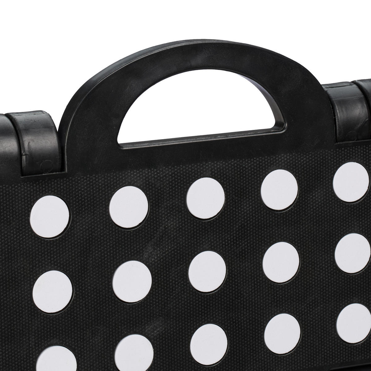 KLAPPHOCKER - Schwarz, Kunststoff/Textil (37/30/29cm) - Relaxdays