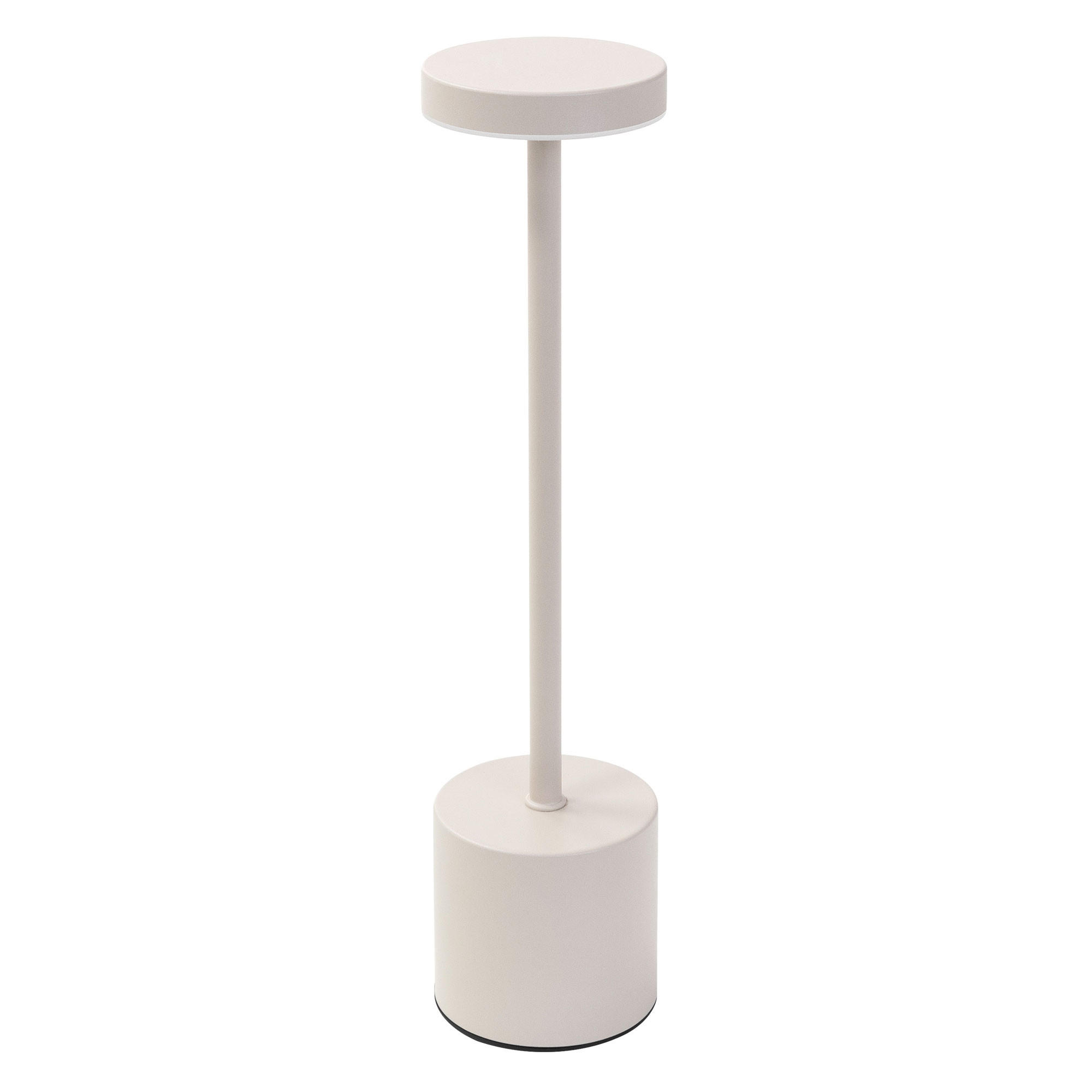 LED TISCHLAMPE kabellos Touch Creme Ø8x34,5cm 3 Lichtfarben Dimmbar - Creme, Kunststoff (8/8/34.5cm) - ML-DESIGN