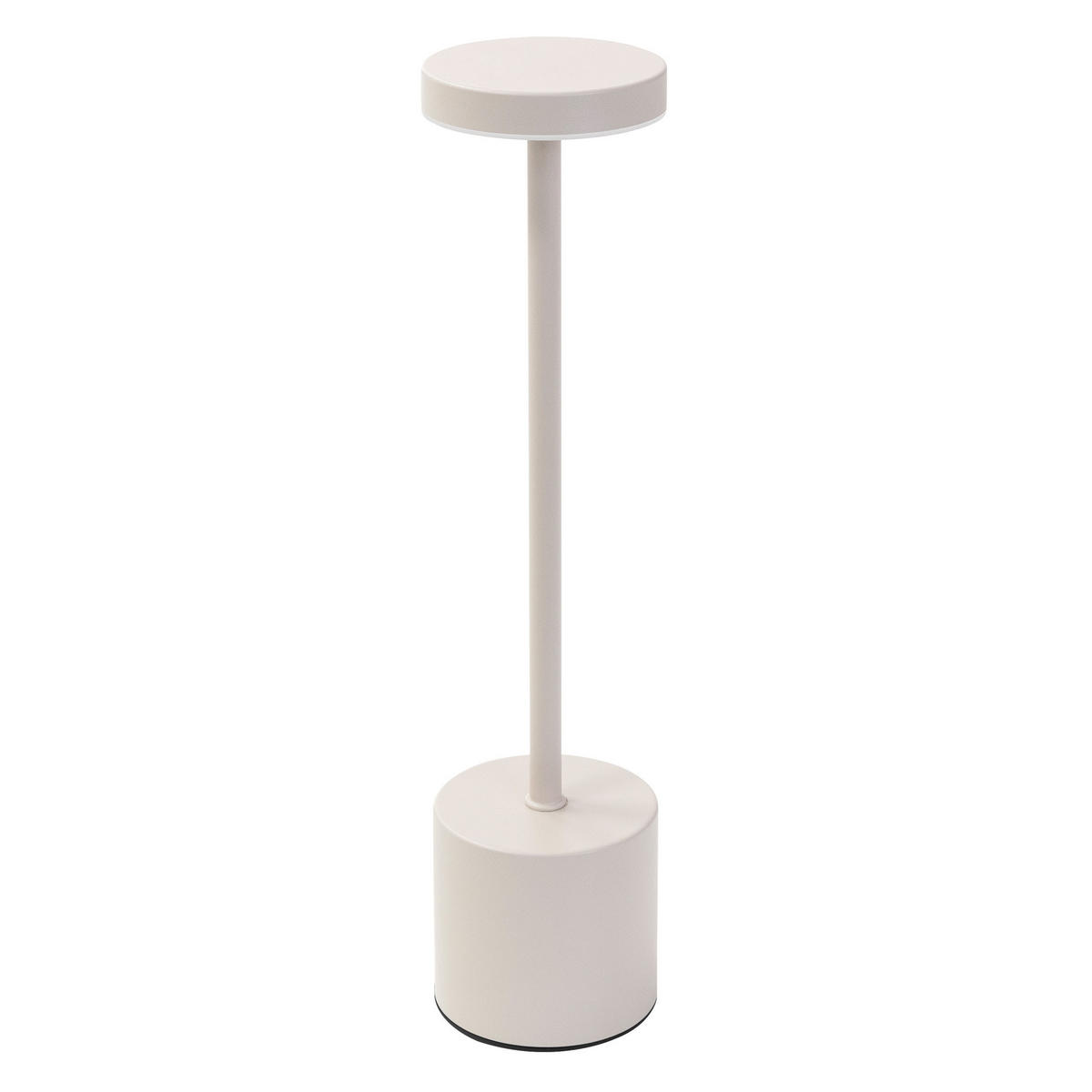 LED TISCHLAMPE kabellos Touch Creme Ø8x34,5cm 3 Lichtfarben Dimmbar - Creme, Kunststoff (8/8/34.5cm) - ML-DESIGN
