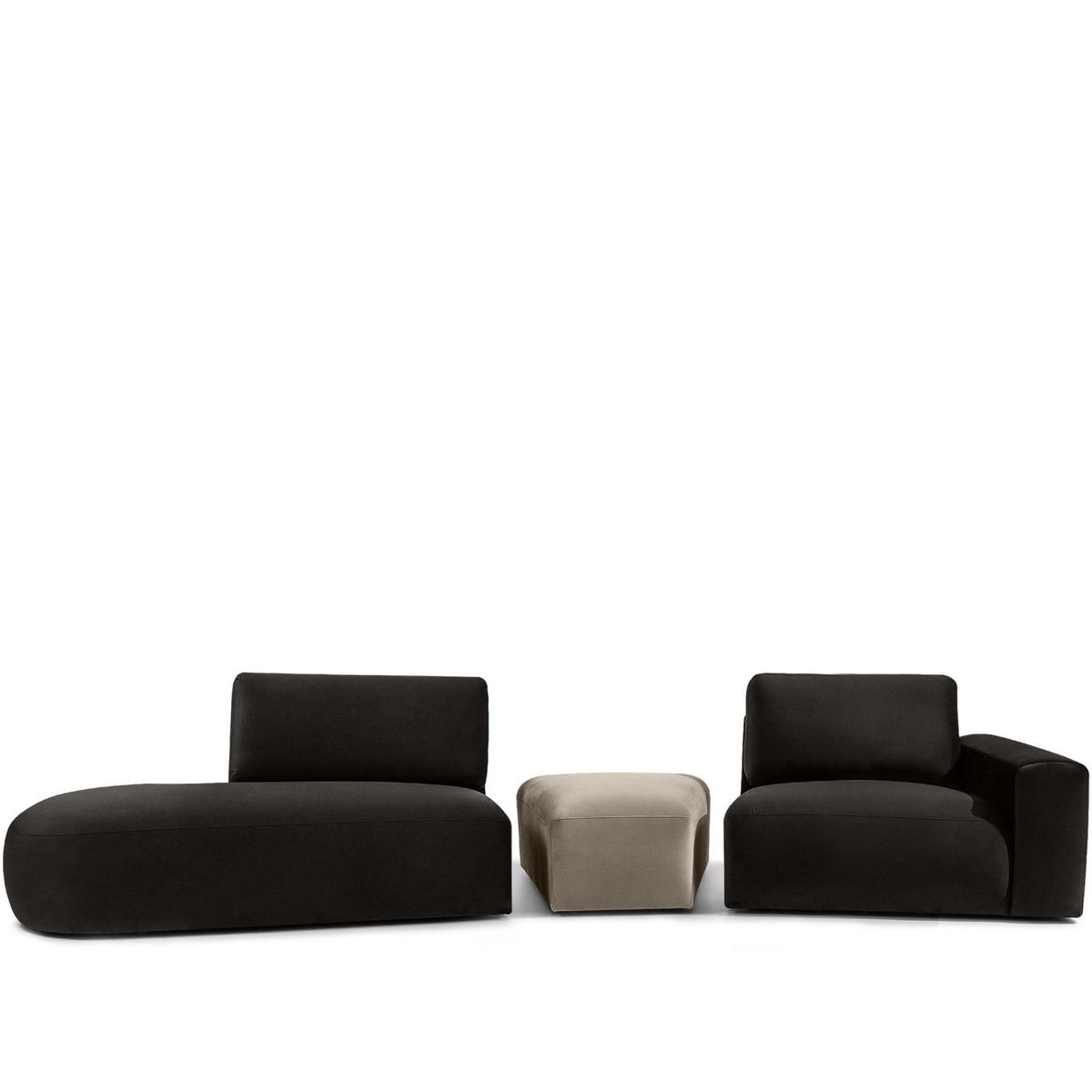 4-SITZER ECKSOFA ZUCCO Velour links, Braun - Braun, Textil (350/84/105cm) - KONSIMO®