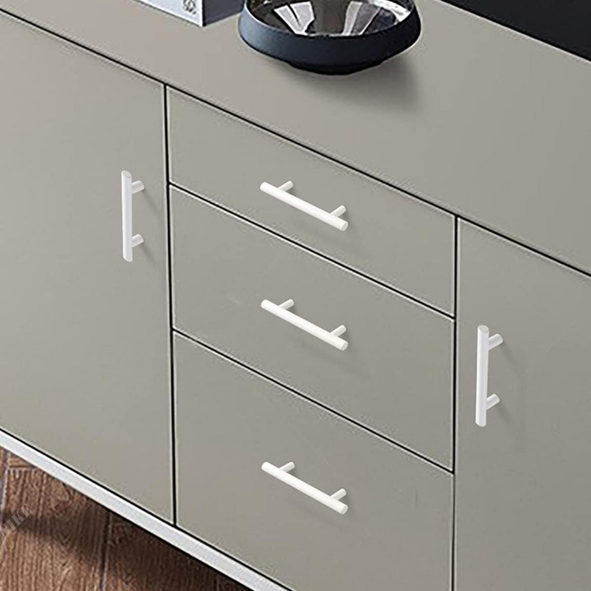 MÖBELGRIFF Weiß 4er-Set 96 mm - Weiß, Metall (0.12/3/1.5cm)