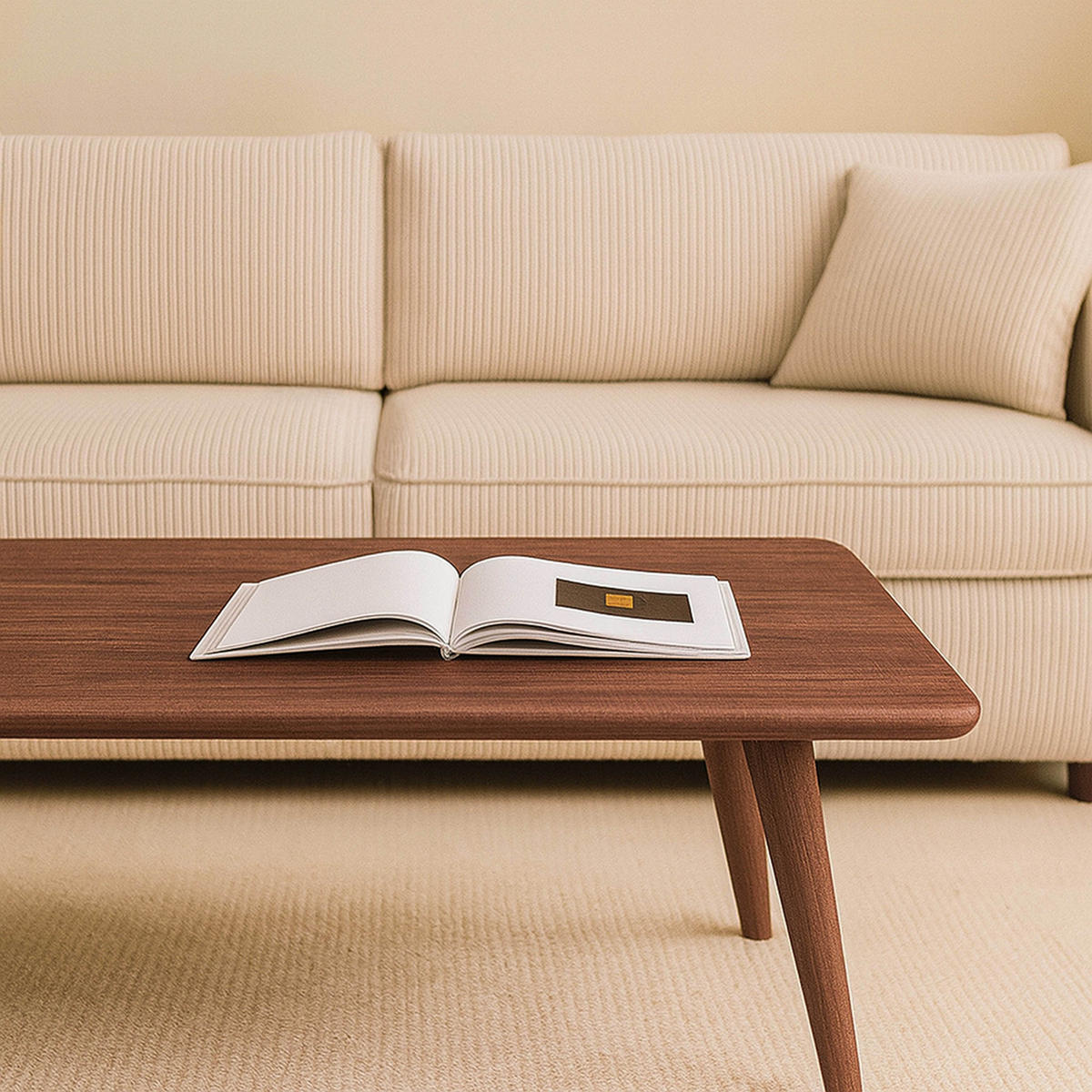 COUCHTISCH, Braun - Braun, Holz (120/60/33cm) - Oviala