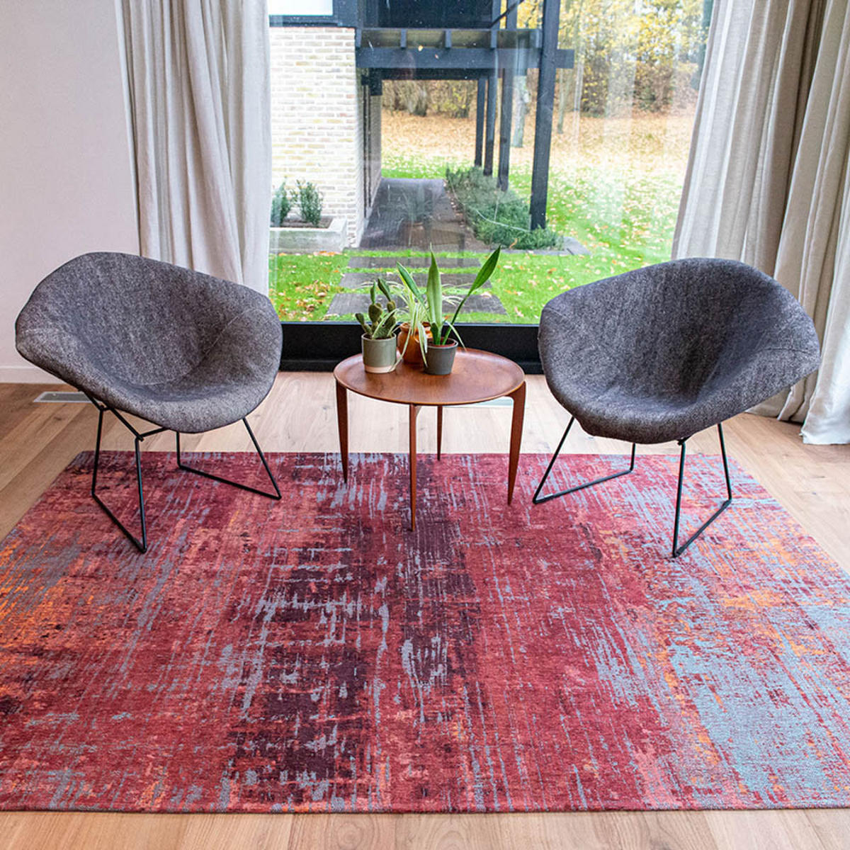 TEPPICH Nassau Red Atlantic Streaks 80/150 cm - Rot, Kunststoff/Textil (80/150cm) - Louis De Poortere