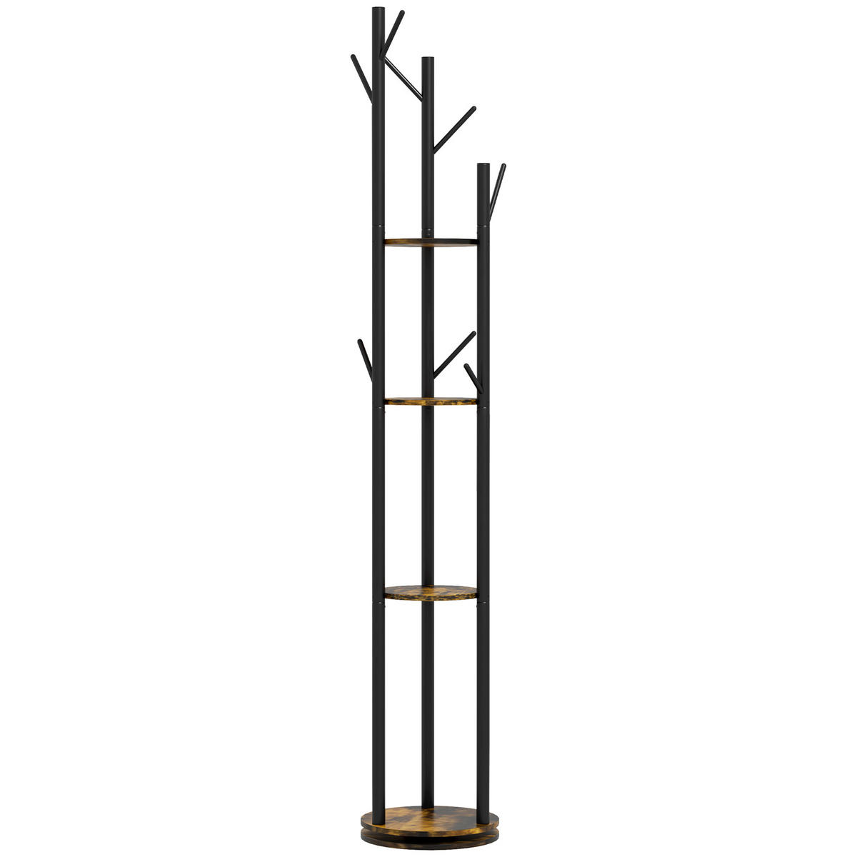 GARDEROBENSTÄNDER Braun 1 Stück - Braun, Holzwerkstoff (30/175/30cm) - GiPP