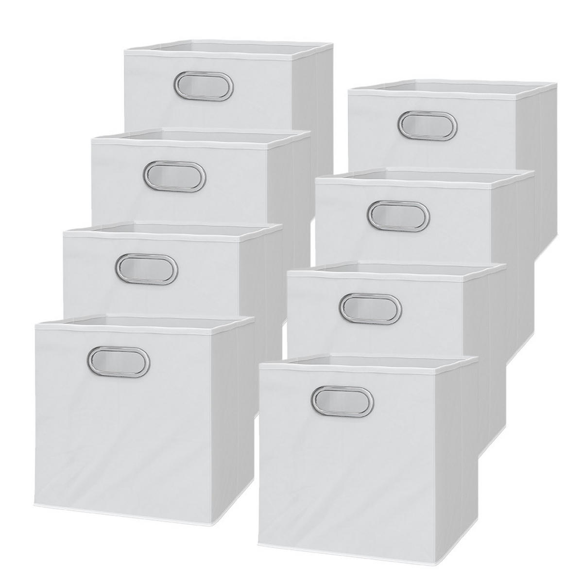 FALTBOX Weiß 30 x 30 cm 8er Set - Weiß, Wellpappe (30/30cm) - Vicco
