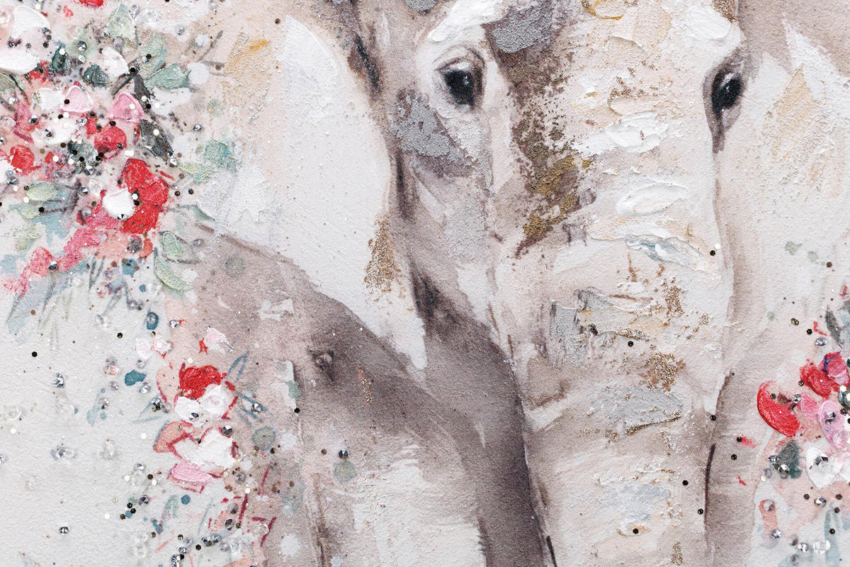ACRYLBILD HANDGEMALT 75/100 cm - Taupe/Beige, Holz/Textil (1.82/100cm) - KUNSTLOFT