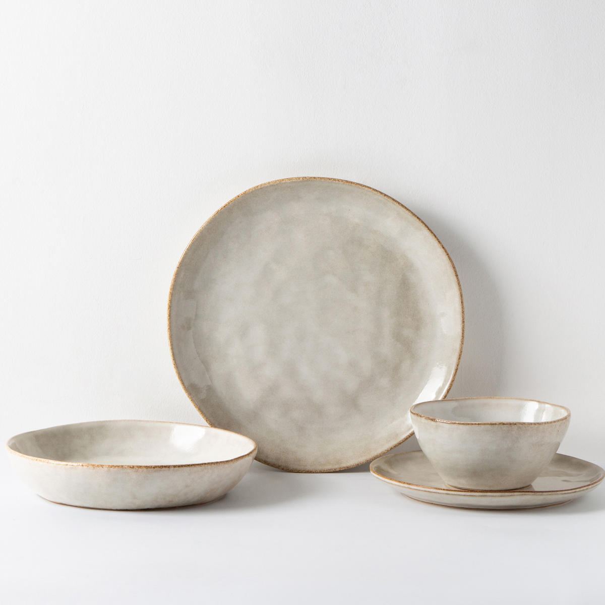 TAFELSERVICE AARHUS 16tlg. BEIGE 4 PERSONEN - Beige, Keramik (31/30/41cm) - Mulex